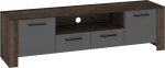 TV-laud Meblocross Slide Sli-11 2D2S, tumepruun/hall