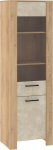 Vitrina Meblocross Slide Sli-15 1DW, pruun/liivakarva v&auml;rvi