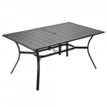 S&ouml;&ouml;gilaud, 150x96x72.5 cm, must, metallist terasest &otilde;uem&ouml;&ouml;bel