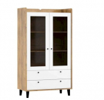 Vitriin Meblocross Dolce DOL-27, pruun/valge