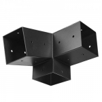 Pergola kinnituskomplekt, 92x92 mm, must, s&uuml;sinikteras