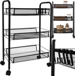 ISO TRADE Mobiilne k&ouml;&ouml;giriiul Ruhhy 24749 - must, 3 taset, 7 kg