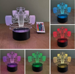 3D LED Vormel 1 auto lamp, 1 tk.