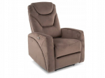 Signal Meble Kronos Velvet Brown Recliner Armchair