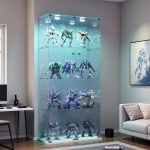 Vitriinkapp, kahe klaasuksega, puutetundliku valgustusega, 163 x 79 x 35 cm, valge