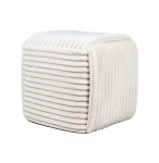 WIKI tumba 43x43x38cm &ndash; moodne valge veluurtumba jalgadega