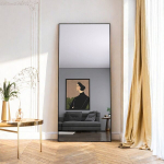 Peegel, 180x80 cm, karastatud klaas, seinale ja p&otilde;randale kinnitatav, must