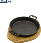Puhas malmist serveerimisplaat puidust alusega, &Oslash; 20 cm HR-ZVC-T20, COOKING BY HEINNER