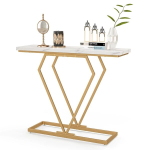 Konsoollaud 100x29,5x80cm, kuldse/valge v&auml;rvusega