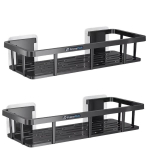 Vannitoa Seinariiulid Ilma Puurimiseta 2 tk PrimePick, Mustad