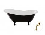 Vann Besco Otylia B&W 170, Must/Valge+Must, sifooniga Klik-klak Kuldne