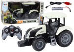 Traktor kaugjuhtimispuldiga, valge