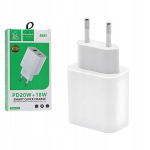 Kiire Usb-c ja Usb-a v&otilde;rgulaadija, 20w+18w, valge