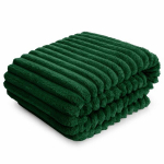 Pleed&ndash;voodikate reljeefsete triipudega KFC-09, tumedaroheline, 100% pol&uuml;ester