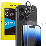 9H kaitsev karastatud klaas ja kaamera kaitse iPhone 14 Pro Max Sparin, 2 tk.