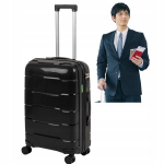 Keskmise suurusega reisikohver Wowbag 6910 M 62L Black