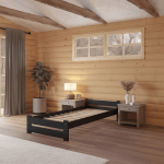 Voodi GIRIA ilma madratsita, 90x200 cm, Must