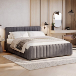 Voodi SOMNELLA + Madrats SAPNAS 2 XL|160x200|Tumehall #54|Veluur