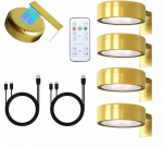 Laetavad LED lambid &ndash; valgustid puldiga, 4 tk