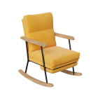 Kiiktool v&auml;ljat&otilde;mmatava jalatoega, ergonoomiline linane kiiktool puidu ja metallraamiga, puhketool elutuppa