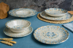 Bonna Luca Mosaic Pasta taldrik, portselan, 24 cm (270cc), 2 tk komplekt