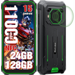 Telefon T&eacute;l&eacute;phone portable Incassable Blackview BV6200 Plus 6.56" 24Go+128Go Smartphone Android 15 11000mAh NFC - Roheline