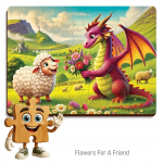 Puidust pusled "lilled s&otilde;brale" 40 t&uuml;kki lastele ja t&auml;iskasvanutele