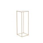 Pulmalillede alus, 28x28x80 cm, kuldne, metallist geomeetriline keskosa