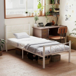 Voodiraam Homcom 96x208x88cm, valge v&auml;rv