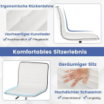 Kontoritool 51x45x96,5cm, valge/hall