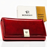 Naiste ehtsast nahast rahakott Rovicky, punane