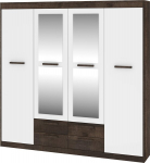 Riidekapp Meblocross Maximus MXS-06 peegliga, 4 ust, 4 sahtlit