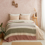 Musliinist voodikate 220x240, puuvillane, kahtepidi kasutatav, mitmev&auml;rviline