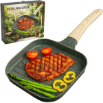 Grillpann matka 18,2 &times; 18,2 cm mittenakkuva kattega, induktsioonile ja gaasile