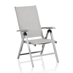 Kokkupandav aiatool Kettler Diamond Silver &ndash; tiikpuust k&auml;etoed, reguleeritav seljatugi, ilmastikukindel