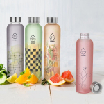Roheline klaasist veepudel 600 ml