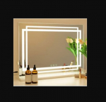 Costway LED-valgustusega meigipeegel 3 v&auml;rvilise h&auml;mardusrežiimi ja nutika puutetundliku juhtimisega 80 x 14 x 62 cm