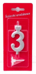 Valge k&uuml;&uuml;nal number 3 s&uuml;nnip&auml;evaks, juubeliks