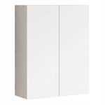 Riputatav vannitoakapp, valge, 2 ust, modernne, seinale kinnitatav, 3 riiulit, 60 cm