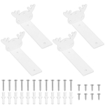 Terasest peidetud riiulikandurid 15 cm Valged 4 tk.