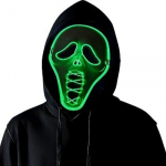 Helendav Halloweeni Led-mask Ghost Scream 30,5x18 cm