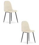 S&ouml;&ouml;gitool Leobert PADVA, beež sametpolster, mustad jalad, komplektis 2 tooli