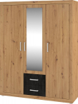 Riidekapp Meblocross VIKI VIK-07, 3-ukseline, peegliga, MDF