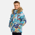 Huppa Poiste talvejope MARINEL, multicolor pattern