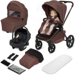 Lapsevanker Lionelo Freya 3in1 Brown Chocolate &ndash; turvah&auml;ll, vankrikorv ja jalutusk&auml;ru iste