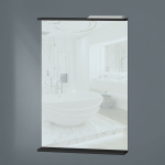 Seinapeegel riiuliga Brooklyn BRM-55, must