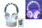 3d Led Lamp "k&otilde;rvaklapid" - 16 v&auml;rvi, &ouml;&ouml;, kingitus audiofiilidele