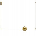Ripp Led lamp O-line 93 cm, messing v&auml;rvi