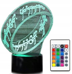 Led 3d puidust "s&otilde;rmuste isand" lamp Rgb ja puldiga