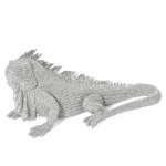 Dekoratiivne kujuke "legwanas", 31 cm, h&otilde;bedane